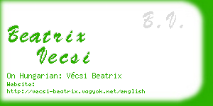beatrix vecsi business card